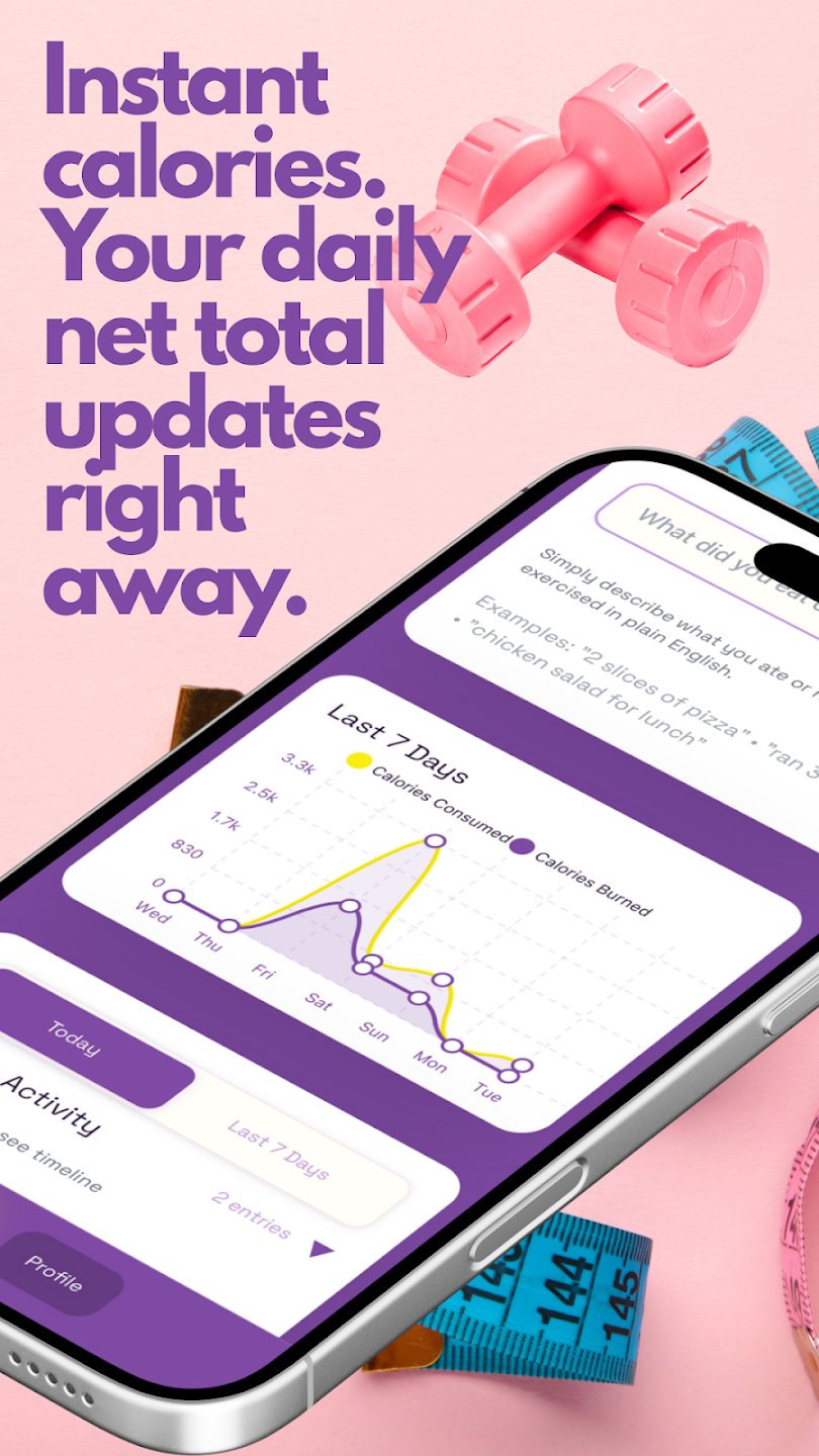 Food & Fit app interface